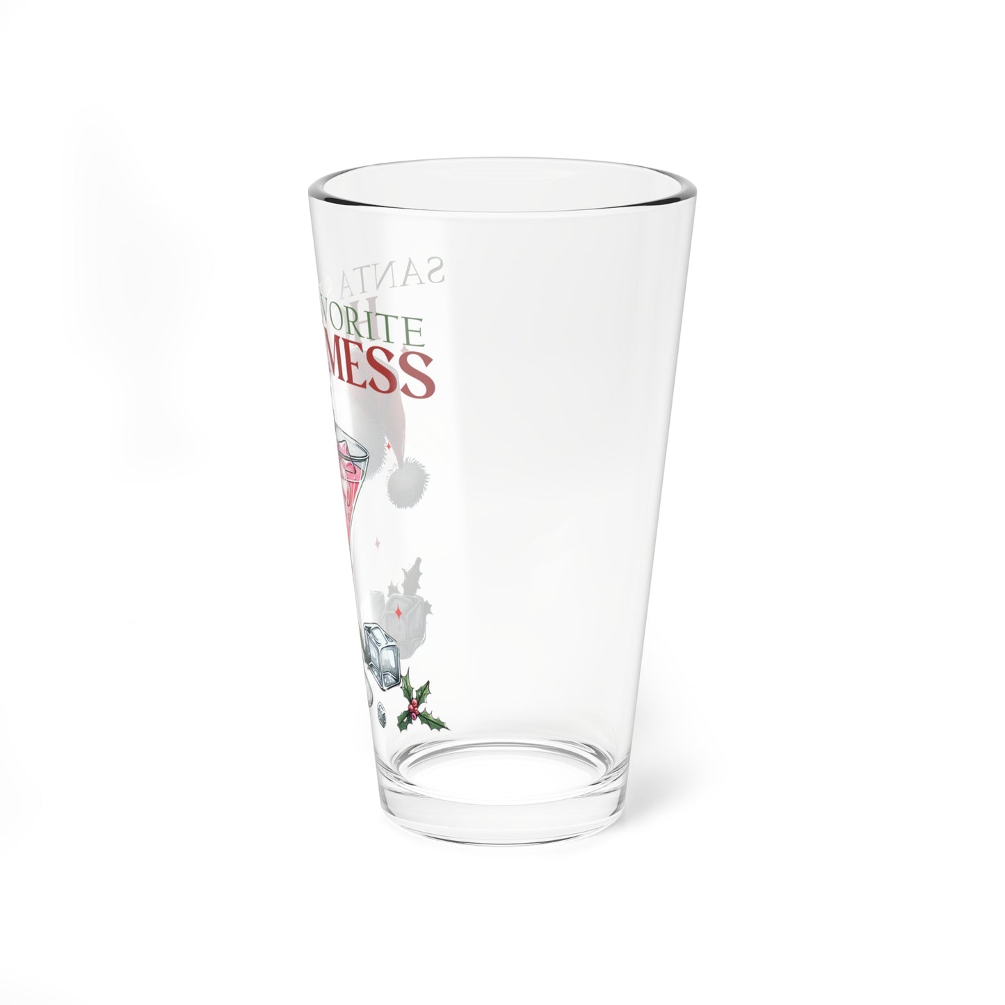 Santa's Favorite Hot Mess Mixing Glass