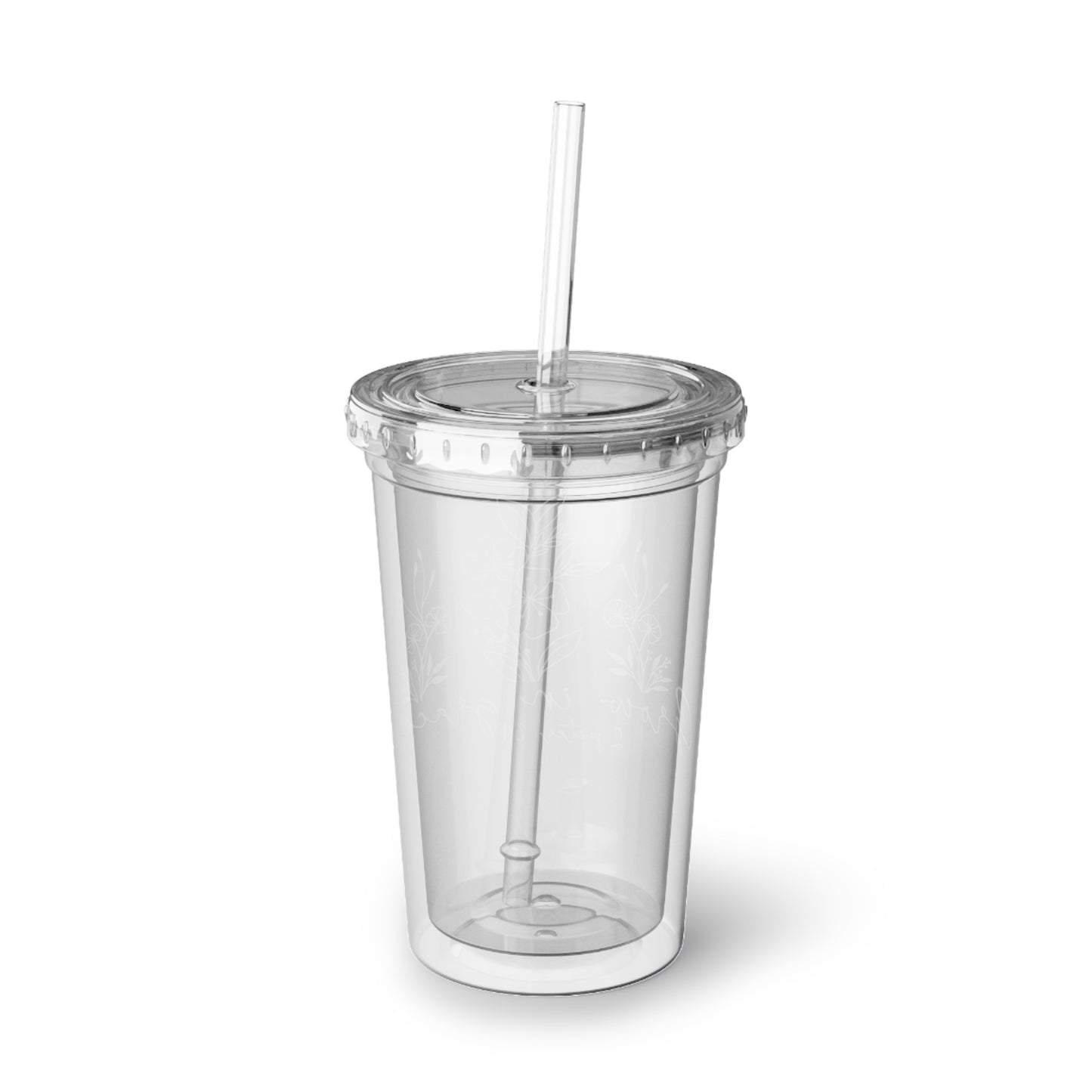 Floral Grow in grace Acrylic tumbler