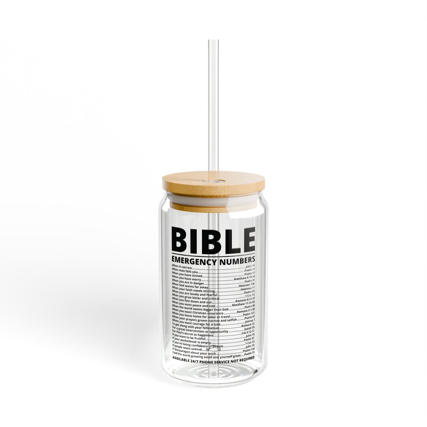 Bible Emergency Numbers Libbey Cup